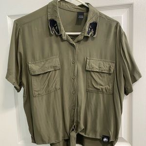 Boxlunch Jurassic Park button up